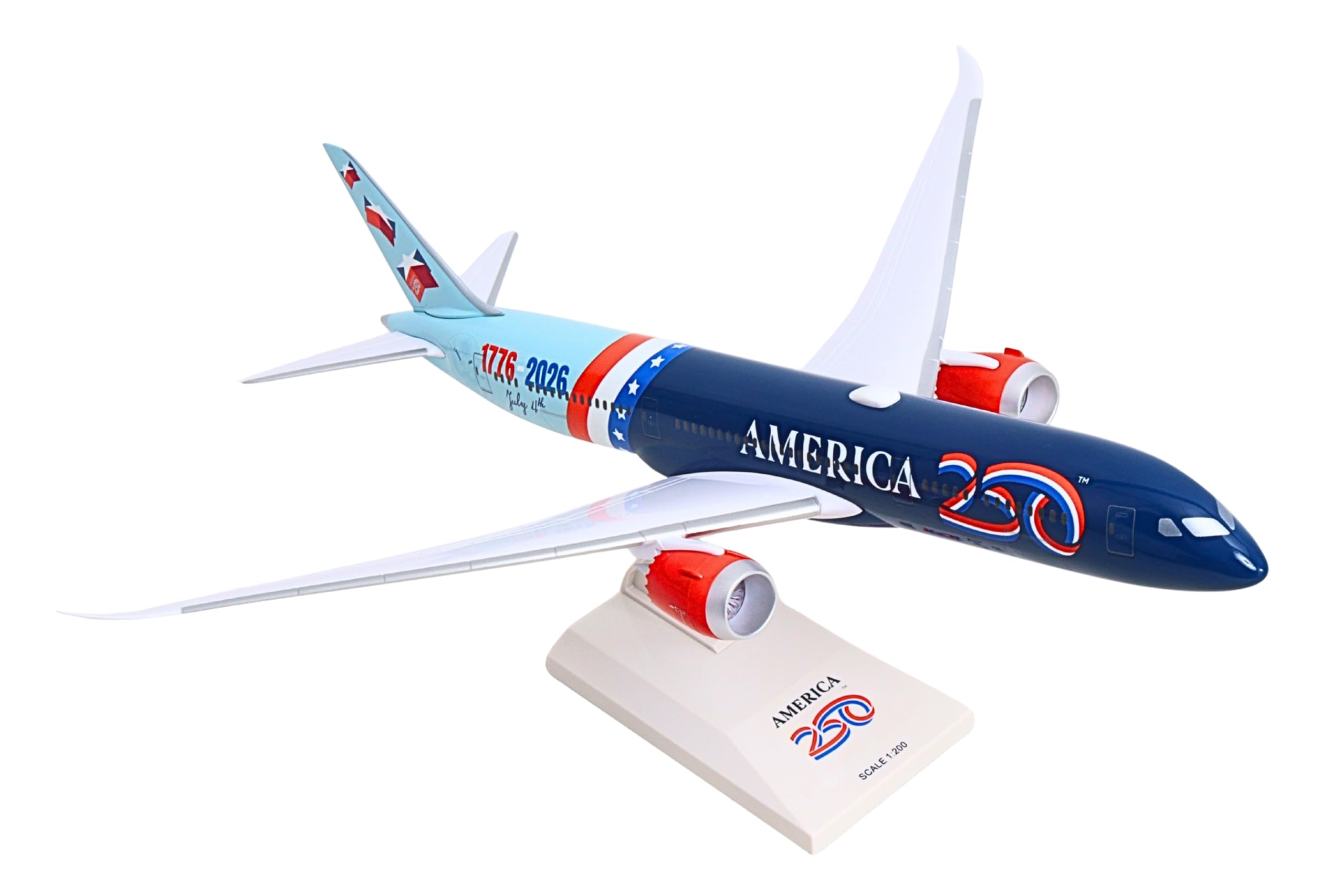 新品 SKYMARKS アメリカン航空機モデル　1/200 Amazon.com: SkyMarks America 250th Anniversary 1/200 Scale